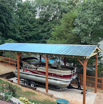 Metal roof boat station