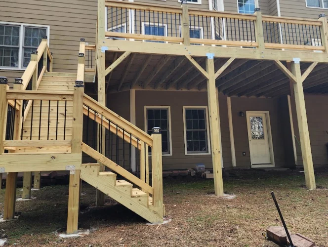 installed deck stairs