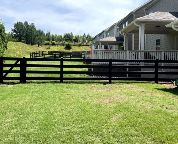 newly installed fence